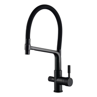 Robinet de cuisine 3 voies HuSheng avec purificateur d'eau potable, mitigeur chaud/froid multifonctionnel 3 en 1 pour évier de cuisine
