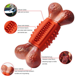 Haute qualité en caoutchouc chien os jouet à mâcher Durable chien os interactif animal de compagnie jouet à mâcher chiot dents propre molaire indestructable chien jouets - Product Image 4