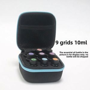 Étui de voyage pour huiles essentielles, boîte de rangement EVA anti-poussière à 9 compartiments avec couvercle rabattable, organisateur portable pour flacons d'huile de 10 ml - Product Image 3