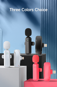 2.4 Ghz Kép Không Dây Lavalier <span class=keywords><strong>Microphone</strong></span> Ve Áo Tiếng Ồn Hủy Bỏ Mic Mini Micro Không Dây Cho Android IOS - Product Image 3