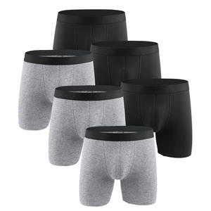 กางเกงชั้นในชายสไตล์ยุโรปและอเมริกา ผ้าฝ้ายแท้ บ็อกเซอร์ชาย ไซส์ใหญ่ ทรงยาว สำหรับเล่นกีฬา <span class=keywords><strong>สี</strong></span>พื้น จัดส่งข้ามประเทศ - Product Image 6
