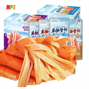 OEM โลโก้ที่กำหนดเองสบายๆอาหารทะเลสุขภาพขนมขบเคี้ยวมือหั่นเนื้อปูรสบาร์บีคิวรสสุริมิปูอัด - Product Image 2