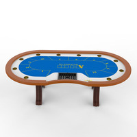 YH Casino Qualité H Jambes Personnalisé Étanche Poker Tapis Ovale Texas Poker Table
