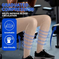 Chaussettes de compression médicale respirantes, hauteur cuisse, bout fermé, en nylon et élasthanne, pour un soutien tout au long de la journée