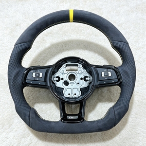 Volant en cuir Alcantara de qualité supérieure pour VW <span class=keywords><strong>Golf</strong></span> 5 Golf6 Golf7 7.5 MK6/MK7/MK8 Jetta Passat B8 Polo Tiguan GTI <span class=keywords><strong>GTE</strong></span> R - Product Image 2