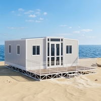 Maison conteneur de luxe moderne en acier extensible de 40 pieds et 20 pieds, installation rapide, maisons modulaires, villas, appartements, bureaux, magasins, brillantes