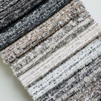 Tissu textile tissé en polyester recyclé de haute qualité, uni, doux au toucher, respirant, lavable, pour meubles, tissu de canapé en chenille