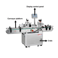 Machine d'étiquetage automatique verticale pour bouteilles rondes, pour boissons et aliments, avec fonction de peinture auto-adhésive et de décapage de la rouille