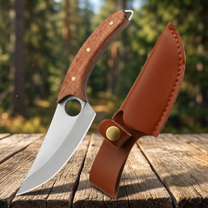 Couteau à désosser Plys Viking Butcher, 3 pouces, acier inoxydable, couteau à viande multifonctionnel, étui en cuir, camping, extérieur, bois, vintage - Product Image 3