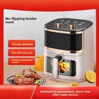 Friteuse à air multifonctionnelle visuelle 1200W, four de cuisson sans huile avec protection contre la surchauffe pour la cuisine domestique (vente en gros)