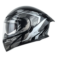 Casque de moto intégral modulable à design moderne pour E-Bike et Scooter, avec graphisme mécanique