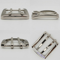 Boucle de ceinture double ardillon en alliage de zinc de 30 mm de qualité supérieure, robuste, en métal, pour la maroquinerie, vente en gros, OEM, ODM