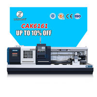 Tour CNC de précision CAK6161B avec système GSK, tour CNC à banc plat robuste avec alésage du brocheur de 80 mm