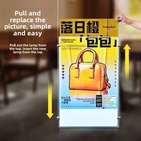 Boîte lumineuse LED ultra-mince double face éclairée en aluminium anti-poussière pour affichage publicitaire sur vitrine