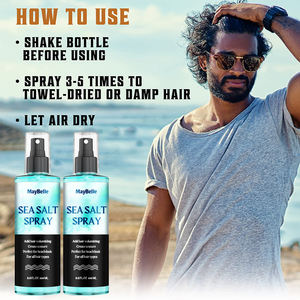 Özel etiket berber aksesuarları erkek saç şekillendirici toz deniz tuzu sprey saç kili pomad balmumu güçlü tutun - Product Image 6