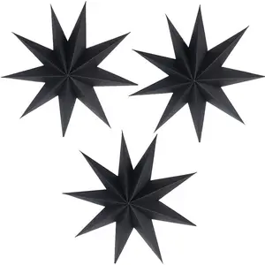 Wholesale Nine-pointed Star Christmas Decoration Window Decoration Paper Star Hanging Decoration