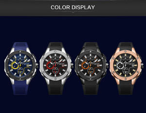MEGIR 2053 Silicone Band Sports Chronograph Quartz <b>Wrist</b> <b>Watches</b> <b>Men</b> Waterproof Luminous Gift Wristwatches for Reloj Para Hombre - Product Image 4