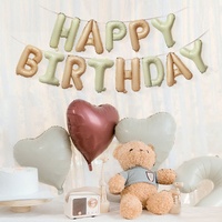 Bannière Joyeux Anniversaire Multicolore en Forme de Guirlande de Ballons Alphabet en Aluminium de 14 Pouces, 13 Pièces, Certifiée Sedex, Marque TJ, Vente en Gros