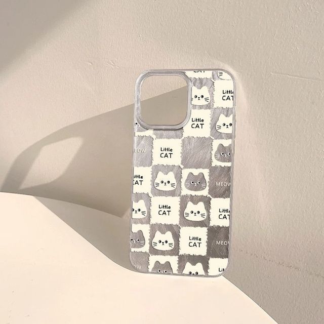 Cute the White Kitten Graphic Phone case for iPhone 17 16 15 14 13 12 11 X XR Xs 8 7 Plus Pro Max Mini PC Back Cover