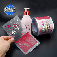 Autocollant adhésif transparent en PET imperméable ZHK, étiquette translucide, vinyle transparent, taille personnalisée