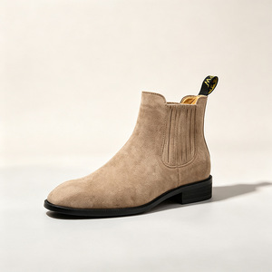 Bottes Chelsea classiques de luxe rétro pour hommes, tailles plus grandes 45 46, cuir véritable, style britannique, pour l'hiver, l'été et l'automne - Product Image 4
