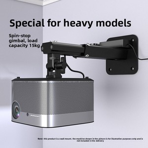 PH39 ขายึดโปรเจคเตอร์แบบติดผนังอลูมิเนียมอัลลอยด์แผ่นยึดแบบหนา รับน้ำหนักได้ 15 กก. ขายึดโปรเจคเตอร์ที่มั่นคงสำหรับ XGIMI JMGO บีมเมอร์ - Product Image 6