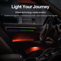 Éclairage d'ambiance RVB pleine couleur à configuration facile pour Porsche Cayenne, compatible avec le protocole d'origine du véhicule, éclairage intérieur automobile