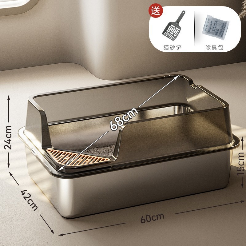 [Bassin incliné extra large en acier inoxydable de 60 cm avec une épaisseur de 15 cm]