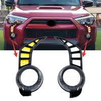 Feux de jour à LED JC améliorés pour Toyota 4Runner Tundra 2013-2022, feux antibrouillard modifiés, cadre décoratif pour feux de conduite.