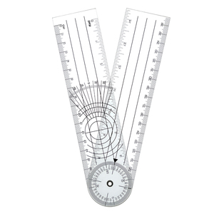 OKYN231107-79 Herramienta de Medición de 0-140 mm, Regla Multiusos, Goniómetro, Regla Espinal Médica, Herramienta de Medición de Ángulos de 360 Grados - Product Image 1
