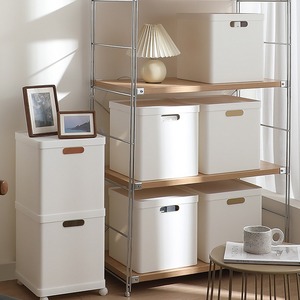 Caja de Almacenamiento Cuadrada de Plástico Estilo Japonés con Tapa, Gran Capacidad, Organizador para Aperitivos, Juguetes y Ropa - Product Image 4