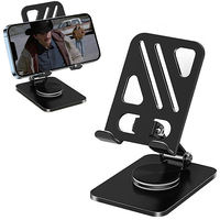 Portable, pliable, réglable à 360° °   Support rotatif antidérapant en acier carbone pour tablette et iPad, support de téléphone portable pour lit et bureau
