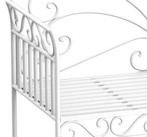 2027 White Color High Quality Modern Metal Boy Girl Sitting Patio <strong>Bench</strong> Outdoor Antique Metal <strong>Garden</strong> Backyard <strong>Bench</strong> for Sale - Product Image 4