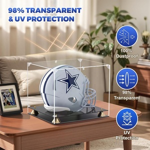 Vitrine pour casque <span class=keywords><strong>de</strong></span> football, boîte en acrylique transparente pleine grandeur, étui pour casque <span class=keywords><strong>de</strong></span> football, <span class=keywords><strong>de</strong></span> baseball ou <span class=keywords><strong>de</strong></span> moto - Product Image 4