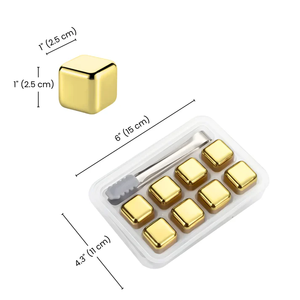 Glaçons réutilisables en acier inoxydable congelés en gros, glaçons de fête, glaçons personnalisés en acier inoxydable 304 avec logo - Product Image 2