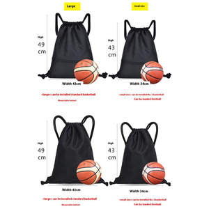 Large Capacity Lightweight Waterproof Drawstring Gym <b>Bag</b> Zipper Pocket Custom Logo Polyester Lining-Sports <b>String</b> Knapsack - Product Image 5