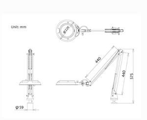 Instrumento de Inspección Óptica OTSUKA ENVL6K-FD con Brazo Oscilante Largo de 2X-10X y Antireflejos - Product Image 3