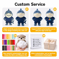 Mascotte requin en peluche personnalisée, jouet en velours doux, poupée requin avec logo OEM ODM pour promotion d'événements d'entreprise, cadeau