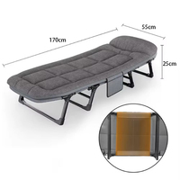 Vente en gros Prix d'usine en ligne Vente à chaud Lit de camping pliable pour hôtel et bureau simple et portable Lit bébé 170*55*25cm