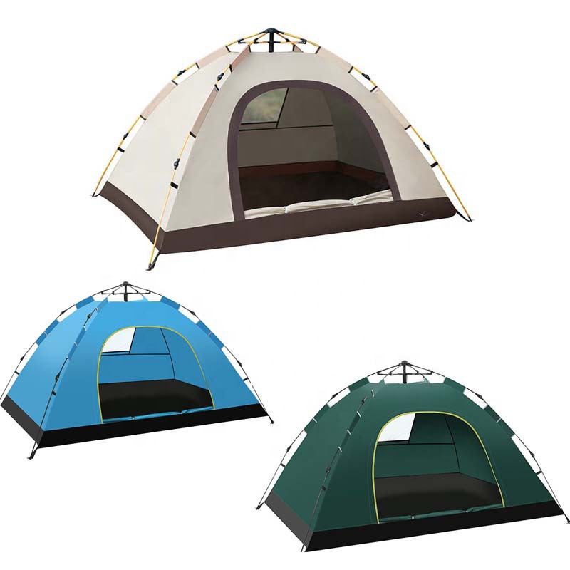 Instant Pop-Up Tent Outdoor Anti-uv 3-4 Persoons Draagbare Waterdichte Automatische Tent Voor Kamperen Wandelen