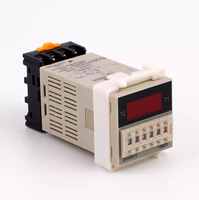 Sakelar Relay Timer Digital LED Programmable DH48S-1Z 0.01S-99H99M Basis Soket AC/DC 12V 24V 36V 110V 220V 380V PCB