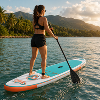 SUP gonflable pour eaux peu profondes, à faible encombrement, facile à pédaler pour les rivières, les ruisseaux, les lacs et les zones aquatiques peu profondes de la côte.