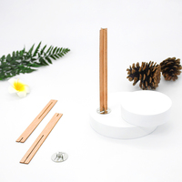 Vente en gros de mèches de bougies en bois personnalisées de haute qualité, non toxiques, faciles à utiliser, pour bougies de soja Bougies en forme de diamant/croix de style coréen