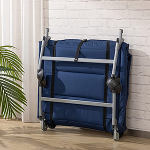 Bông ngoài trời nhiệm vụ nặng nề người lớn gấp vỏ Ngao giường cắm trại đệm có thể điều chỉnh cắm trại cot kích thước đầy đủ - Product Image 3