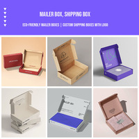 Boîte d'expédition en carton ondulé recyclable OEM, imprimée à l'intérieur et à l'extérieur, avec art personnalisé dessiné à la main, emballage cadeau pour e-commerce