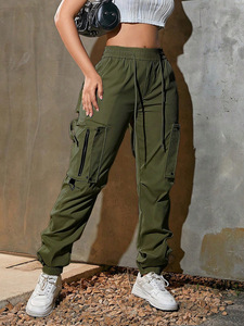 Pantalones Tácticos de Verano para Hombre, Estilo Americano, con Cordón Ajustable, 100% Poliéster, para Uso en Exteriores, Estilo Jogger, Tipo <span class=keywords><strong>Cargo</strong></span>, para Trabajo - Product Image 5