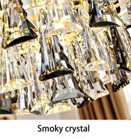 Lustres en métal et cristal LED réglables en hauteur et à intensité variable, blanc/or, pour hôtels, églises, grands espaces