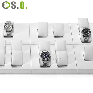 Plateau de présentation de montres de luxe avec supports coussinés en microfibre, design personnalisable, support OEM, accessoires de présentation de bijoux pour exposition - Product Image 3