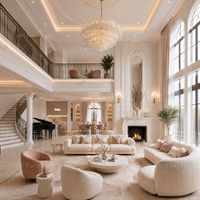 Conception d'intérieur personnalisée, aménagement optimisé du espace, rendu 3D, conception de villa de luxe, service de projet de villa