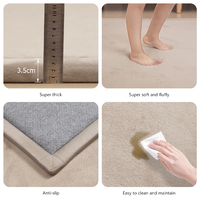Tapis de jeu moderne pour bébé et tout-petit en velours corail kaki, mousse à mémoire de forme épaisse, antidérapant, adapté aux animaux domestiques, style tatami
